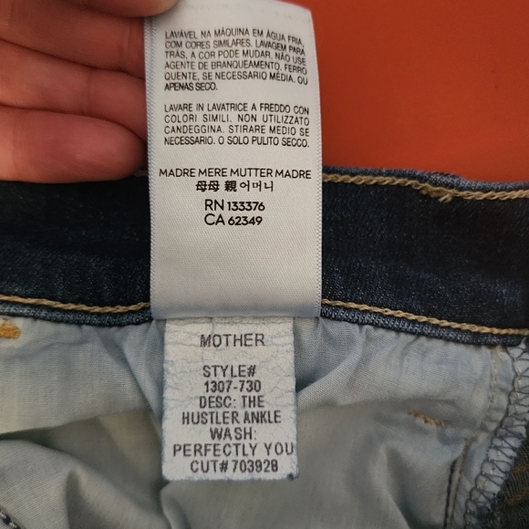 Mother Jean The Hustler Ankle Dark Wash size 32 - Picture 9 of 9